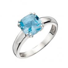 BLUE TOPAZ ELEMENTS SILVER RING
